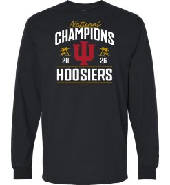Black Unisex DryBlend® Long Sleeve T-Shirt (IU National Champions 'F')