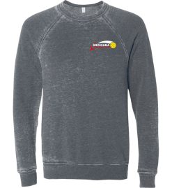 Gray Acid Washed Crewneck Sweatshirt (Michiana Pickleball)