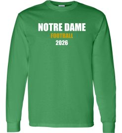 Irish Green Long Sleeve T-Shirt (Notre Dame)