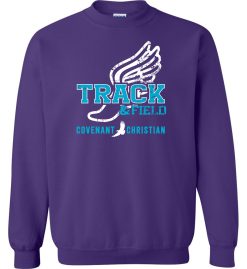 Purple Crewneck Sweatshirt (Covenant Christian Track & Field)
