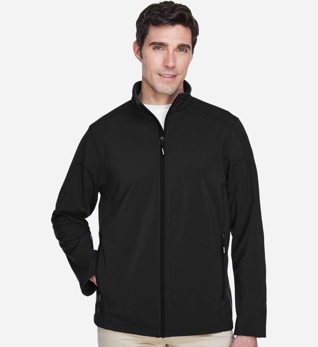 Men's Black Fleece Soft Shell Jacket (Royal Excursion) - Image 2