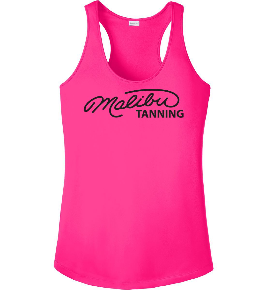Women's Neon Pink Tank Top (Malibu Tanning)