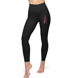 Women's Black High Waist Leggings (Malibu Tanning)