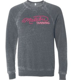 Gray Acid Wash Crewneck Sweatshirt (Malibu Tanning)