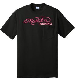 Black Short Sleeve Pocket T-Shirt (Malibu Tanning)