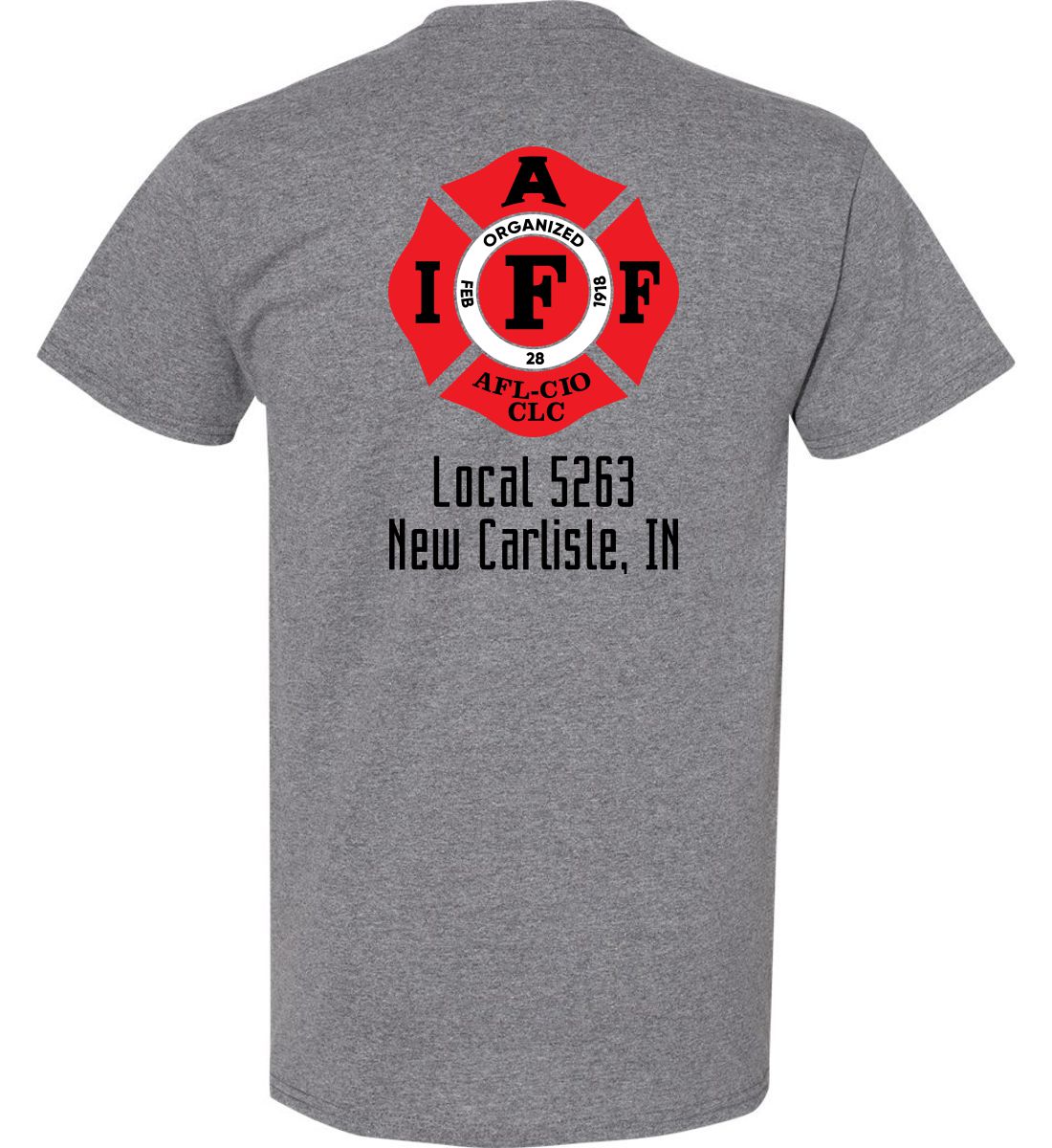 Heather Graphite Short Sleeve Union T-Shirt (NCFD) - Image 2