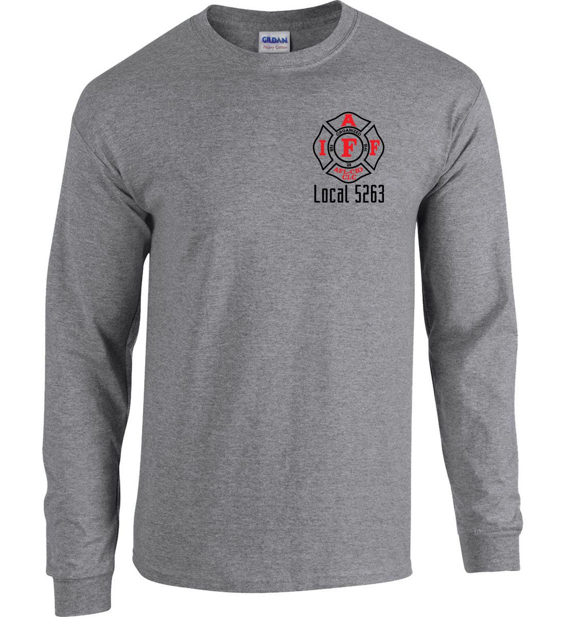 Heather Graphite Short Sleeve Union Long Sleeve T-Shirt (NCFD)
