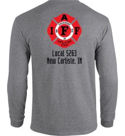 Heather Graphite Short Sleeve Union Long Sleeve T-Shirt (NCFD) - Image 2
