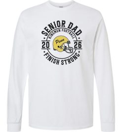 White Long Sleeve T-Shirt (Penn Football Design A)