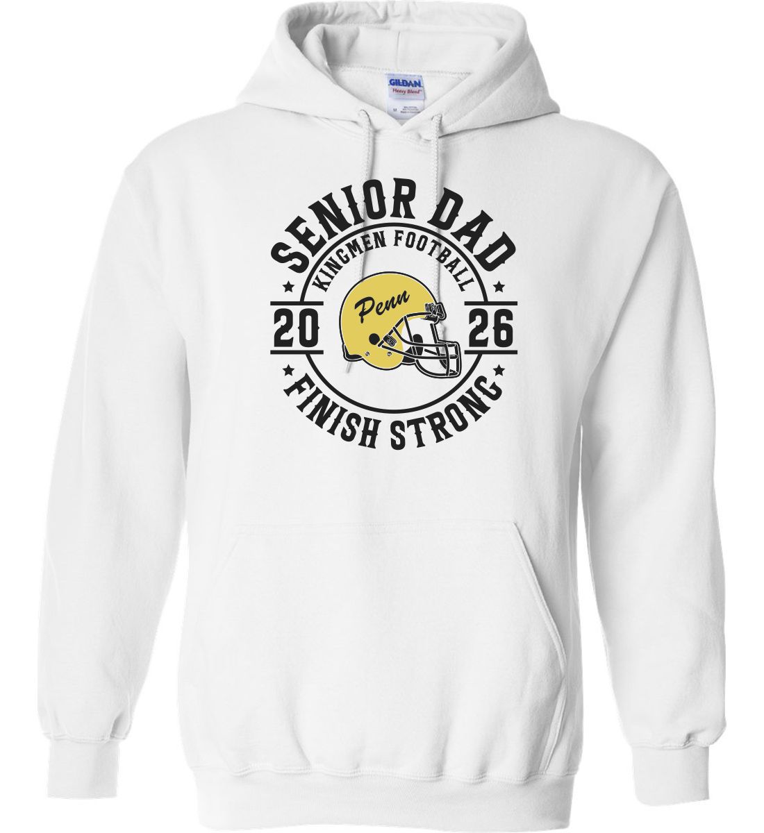 White Hoodie (Penn Football Design A)