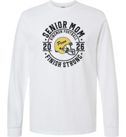 White Long Sleeve T-Shirt (Penn Football Design B)