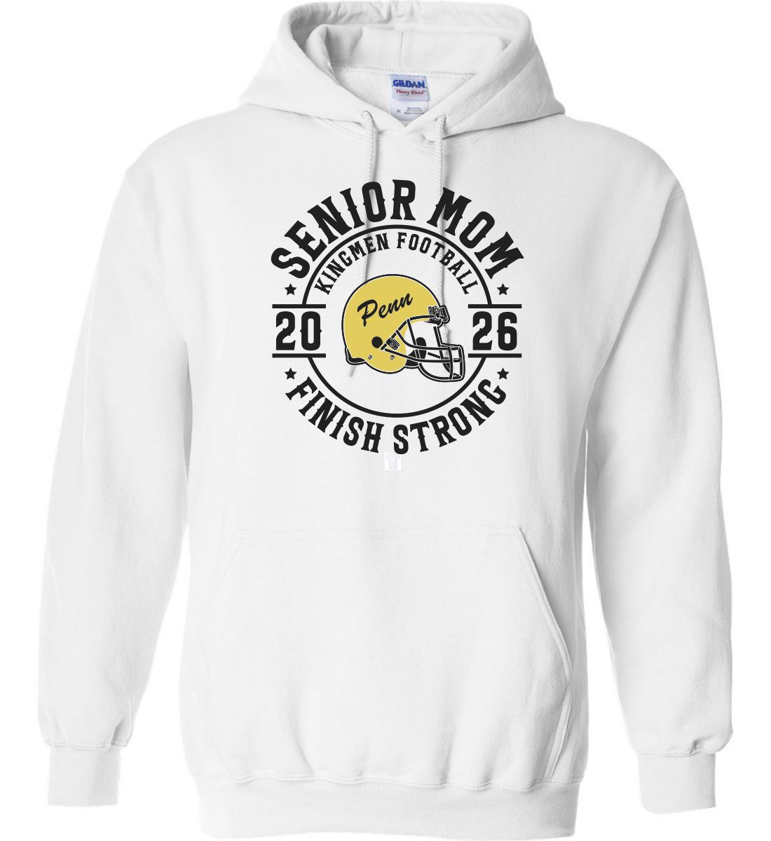 White Hoodie (Penn Football Design B)