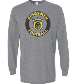 Graphite Heather Long Sleeve T-Shirt (Penn Football Design C)