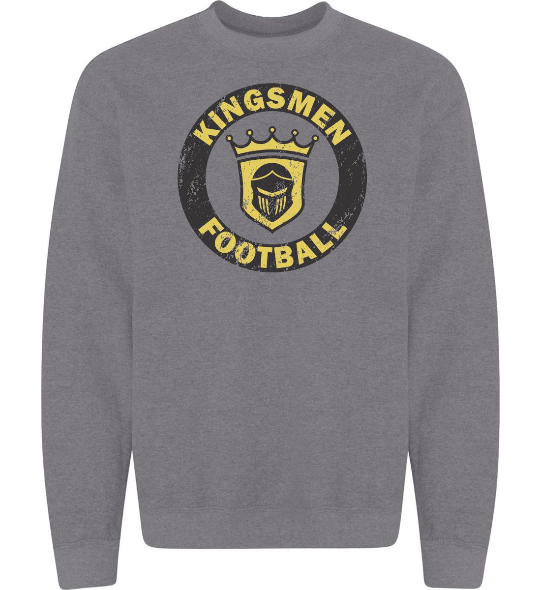 Graphite Heather Crewneck Sweatshirt (Penn Football Design C)