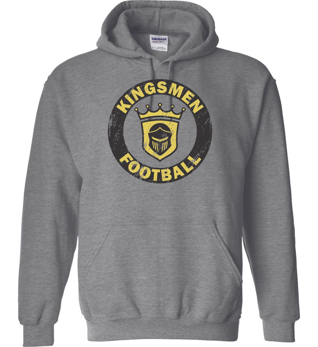 Graphite Heather Hoodie (Penn Football Design C)