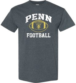 Dark Heather Short Sleeve T-Shirt (Penn Football Design D)