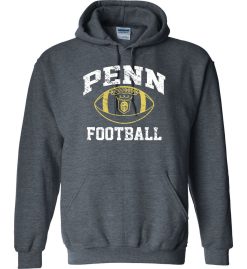 Dark Heather Hoodie (Penn Football Design D)