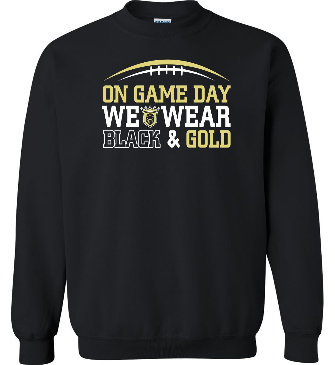 Black Crewneck Sweatshirt (Penn Football Design E)