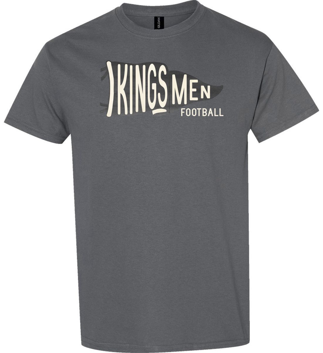 Charcoal Short Sleeve T-Shirt (Penn Football Design F)