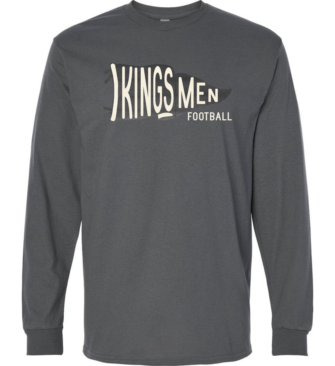 Charcoal Long Sleeve T-Shirt (Penn Football Design F)