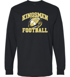 Black Long Sleeve T-Shirt (Penn Football Design H)
