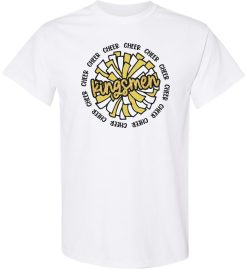 White Short Sleeve T-Shirt (Penn Cheer Design D)