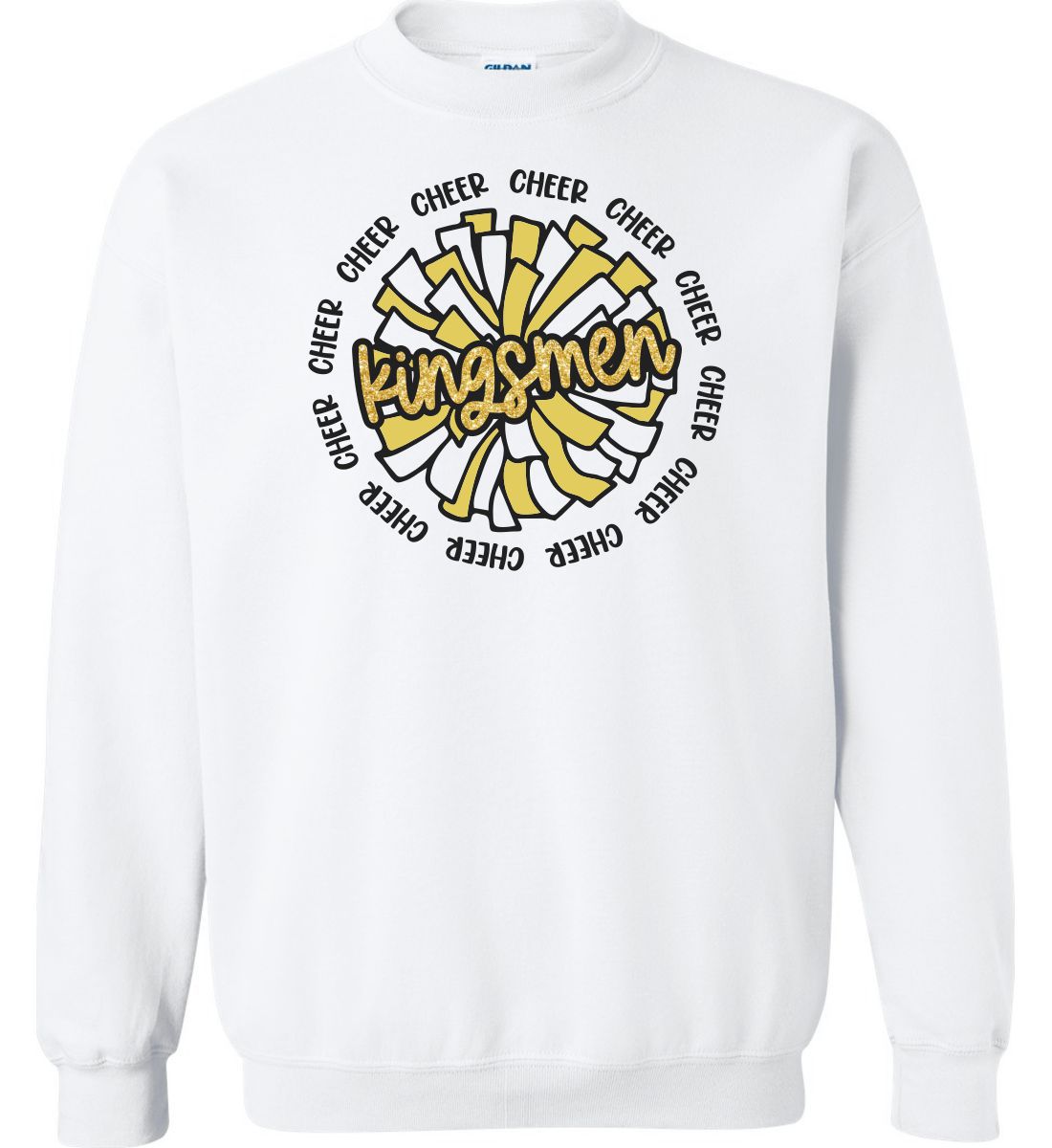 White Crewneck Sweatshirt (Penn Cheer Design D)