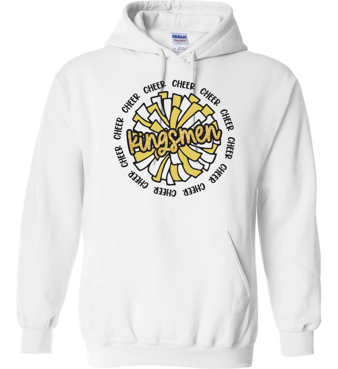 White Hoodie (Penn Cheer Design D)