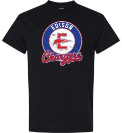 Black Short Sleeve T-Shirt (Edison K-8 School Design H)