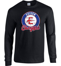 Black Long Sleeve T-Shirt (Edison K-8 School Design H)