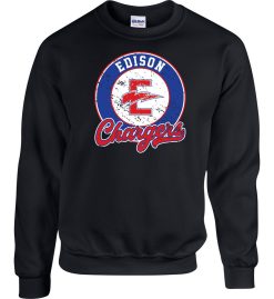 Black Crewneck Sweatshirt (Edison K-8 School Design H)