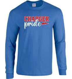 Royal Blue Long Sleeve T-Shirt (Edison K-8 School Design I)