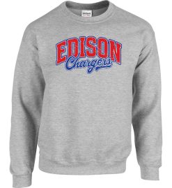 Sport Gray Crewneck Sweatshirt (Edison K-8 School Design J)