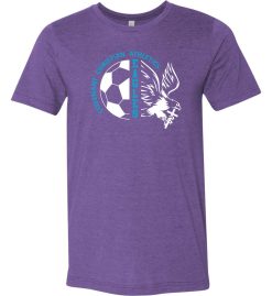 Team Purple Short Sleeve T-Shirt (Covenant Christian Soccer Design C)