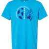 Neon Blue Short Sleeve T-Shirt (Covenant Christian Soccer Design C)