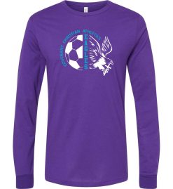Team Purple Long Sleeve T-Shirt (Covenant Christian Soccer Design C)