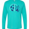 Teal Long Sleeve T-Shirt (Covenant Christian Soccer Design C)