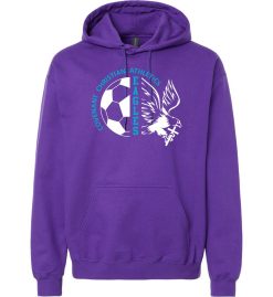 Purple Hoodie (Covenant Christian Soccer Design C)