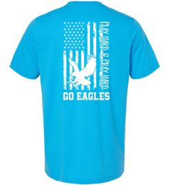 Neon Blue Short Sleeve T-Shirt (Covenant Christian Athletics Design A) - Image 2