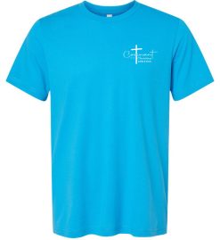 Neon Blue Short Sleeve T-Shirt (Covenant Christian Athletics Design A)
