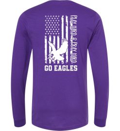 Team Purple Long Sleeve T-Shirt (Covenant Christian Athletics Design A) - Image 2