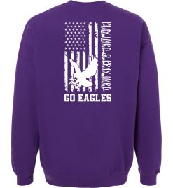 Purple Crewneck Sweatshirt (Covenant Christian Athletics Design A) - Image 2