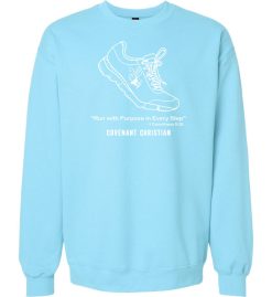 Sky Crewneck Sweatshirt (Covenant Christian Cross Country Design C)