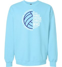 Sky Crewneck Sweatshirt (Covenant Christian Volleyball Design C)