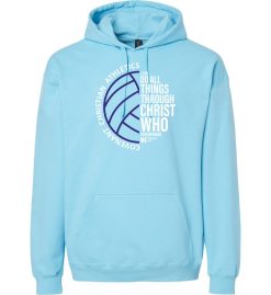 Sky Hoodie (Covenant Christian Volleyball Design C)