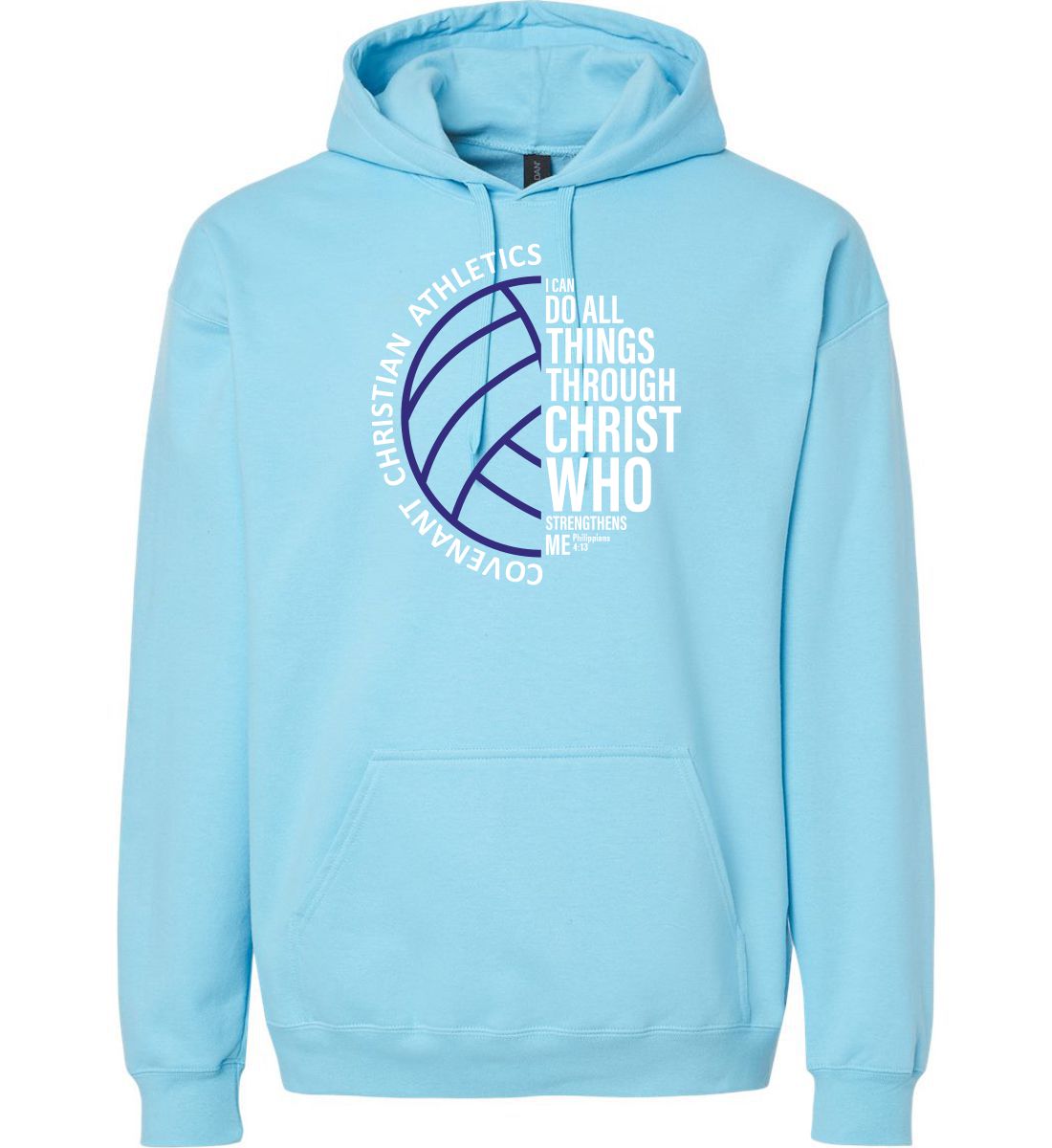 Sky Hoodie (Covenant Christian Volleyball Design C)