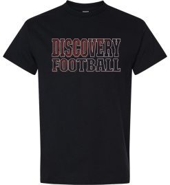 Black Short Sleeve T-Shirt (Discovery Football Design A)