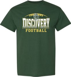 Dark Green Short Sleeve T-Shirt (Discovery Football Design B)