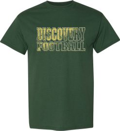 Dark Green Short Sleeve T-Shirt (Discovery Football Design A)
