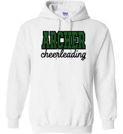 White with Glitter Ink Hoodie (Discovery Cheer Design A)